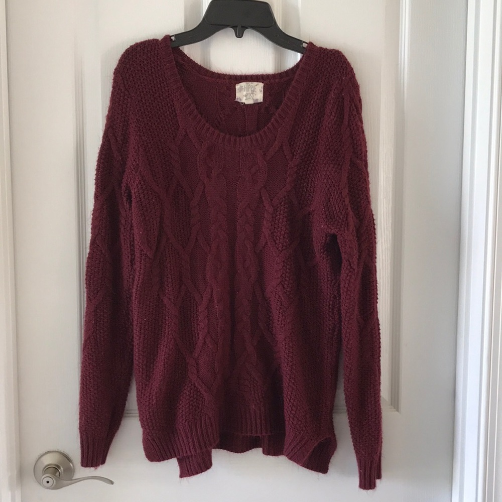 Cable knit sweater